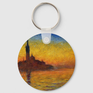 Monet Sunset Venedig Frische Pasta machen Schlüsselanhänger