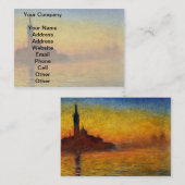 Monet Sunset Venedig Frische Pasta machen Visitenkarte (Vorne/Hinten)