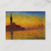 Monet Sunset Venedig Frische Pasta machen Visitenkarte (Rückseite)
