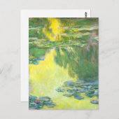 Monet Sunset Wasserlilie Postkarte (Vorne/Hinten)