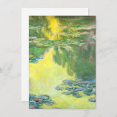 Monet Sunset Wasserlilien Einladungen (Vorne/Hinten)