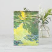 Monet Sunset Wasserlilien Einladungen (Stehend Vorderseite)