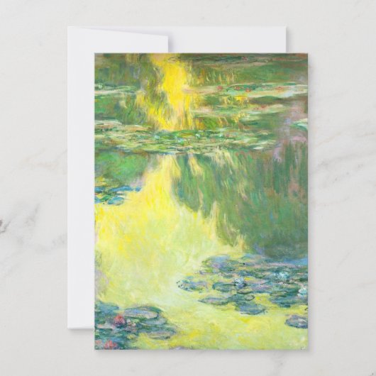 Monet Sunset Wasserlilien Einladungen (Vorderseite)