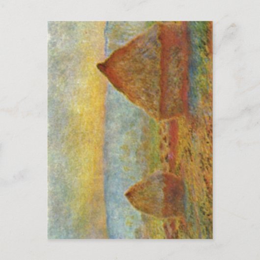 Monet, Technik 1884 Claudes Heuhaufen? L auf Lein Postkarte (Vorderseite)