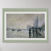 Monet Thames Below Westminster 16 x 12 Poster (Vorne)