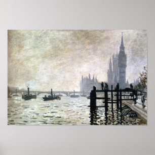 Monet-Thames & Parlamentspresse Poster