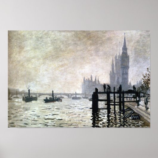 Monet Thames & Parliament Print Poster (Vorne)