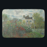 Monet The Artist Garden Französische Alte Kunst Badematte<br><div class="desc">Badematte mit Claude Monets Artist's Garden in Argentinien,  1873. Altes französisches Gemälde mit einem Haus und Blume im impressionistischen Stil. CCO Lizenz,  Public Domain Art.</div>