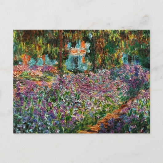 Monet The Artist's Garden Ankündigungspostkarte (Vorderseite)