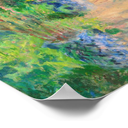 Monet The Artist's Garden at Vétheuil Poster (Ecke)
