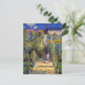 Monet, The Artist's Garden at Vetheuil Postkarte (Stehend Vorderseite)