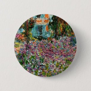 Monet The Artist's Garden  Button