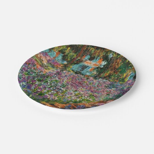 Monet The Artist's Garden  Pappteller (Schrägansicht)