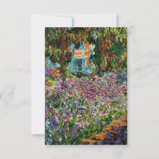 Monet The Artist's Garden RSVP Karte (Vorderseite)