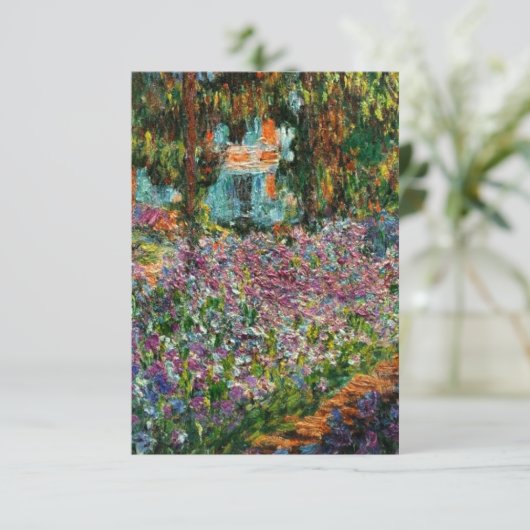 Monet The Artist's Garden RSVP Karte (Stehend Vorderseite)
