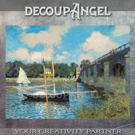Monet - The Bridge at Argenteuilt Decoupage Seidenpapier