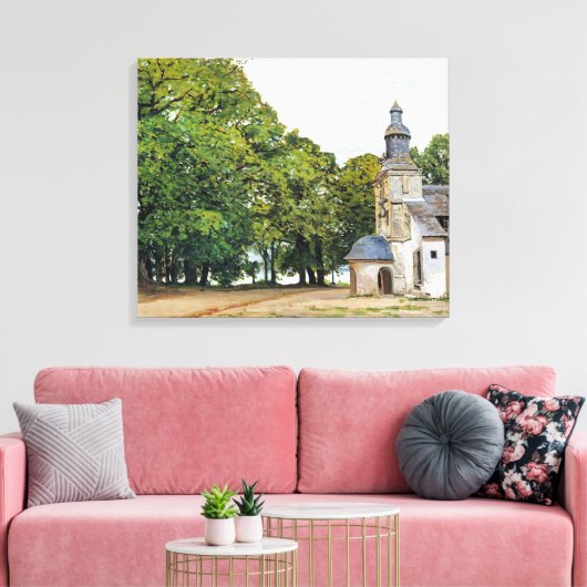 Monet - The Chapel Notre-Dame artwork, Leinwanddruck (Insitu (Wohnzimmer))