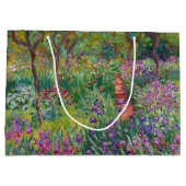 Monet "The Iris Garden at Giverny" Große Geschenktüte (Rückseite)