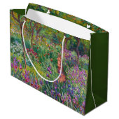 Monet "The Iris Garden at Giverny" Große Geschenktüte (Rückseite Schrägansicht)