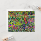 Monet - The Iris Garden at Giverny Karte (Vorderseite/Rückseite Beispiel)