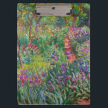 Monet "The Iris Garden at Giverny" Klemmbrett<br><div class="desc">Monet war ein Gründer der französischen Impressionistischen Malerei, von der "Der Iris-Garten bei Giverny" (zwischen 1899 und 1900 gemalt) ein schönes Beispiel ist. Es ist eine Feier von Farbe, Licht und Bewegung. Als Monet das Giverny-Anwesen kaufte, gestaltete er den bereits auf seinem Grundstück bepflanzten Blumengarten neu. Seine Vorliebe für blaue...</div>