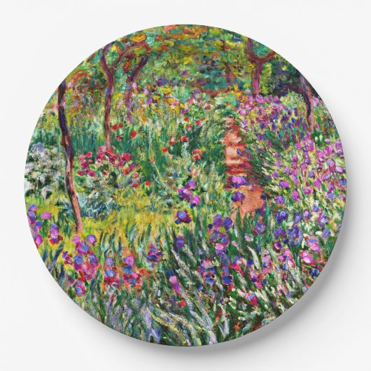 Monet - The Iris Garden at Giverny Pappteller (Vorderseite)