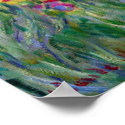 Monet "The Iris Garden at Giverny" Poster (Ecke)