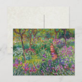 Monet "The Iris Garden at Giverny" Postkarte (Vorne/Hinten)