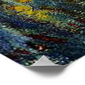 Monet - The Japanese Bridge, 1896, Poster (Ecke)