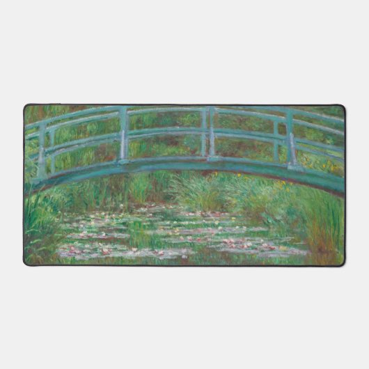 Monet The Japanese Foot Bridge Large Computer Schreibtischunterlage (Vorderseite)