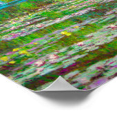 Monet The Japanese Footbridge and Water Lilies Poster (Ecke)