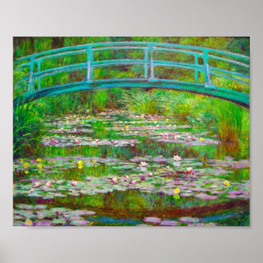 Monet The Japanese Footbridge and Water Lilies Poster (Vorne)