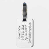 Monet The Japanese Footbridge Fine Art Gepäckanhänger (Rückseite vertikal)