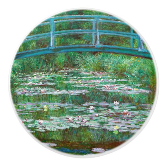 Monet The Japanese Footbridge Fine Art Keramikknauf (Vorderseite)