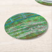 Monet The Japanese Footbridge Runder Pappuntersetzer (Angewinkelt)