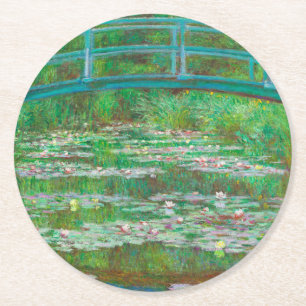 Monet The Japanese Footbridge Runder Pappuntersetzer