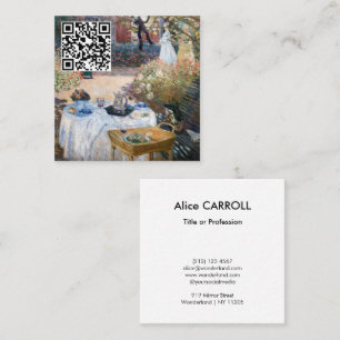 Monet - The Luncheon, Decorpult - QR Code Quadratische Visitenkarte