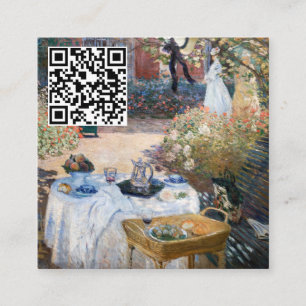 Monet - The Luncheon, Decorpult - QR Code Quadratische Visitenkarte