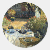 Monet - The Luncheon Runder Aufkleber (Vorderseite)