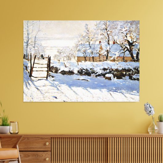 Monet - The Magpie, Leinwanddruck (Insitu (Wohnzimmer))