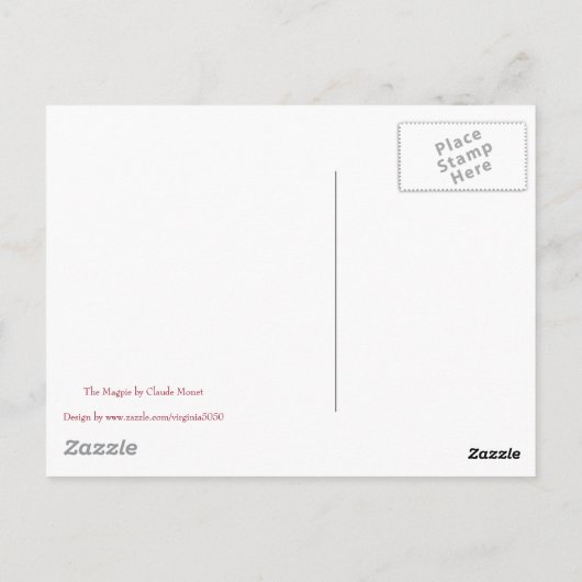 Monet - The Magpie Postkarte (Rückseite)