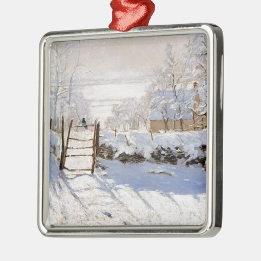 Monet - The Magpie Silbernes Ornament (Links)