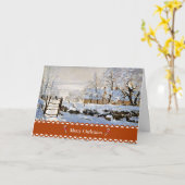 Monet - The Magpie, Weihnachtsgrüße Karte (Gelbe Blume)