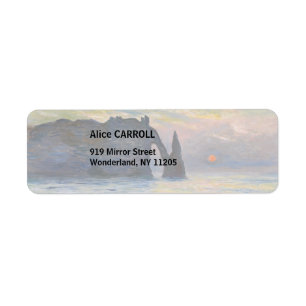 Monet - The Manneport, Cliff at Etretat, Sunset