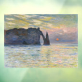 Monet - The Manneport, Cliff at Etretat, Sunset Fensteraufkleber (Blatt 3)