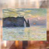 Monet - The Manneport, Cliff at Etretat, Sunset Fensteraufkleber (Blatt 2)