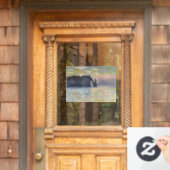 Monet - The Manneport, Cliff at Etretat, Sunset Fensteraufkleber (Haustür)