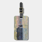 Monet - The Manneport, Cliff at Etretat, Sunset Gepäckanhänger (Vorderseite vertikal)