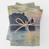 Monet - The Manneport, Cliff at Etretat, Sunset Geschenkpapier Set (Beispiel)