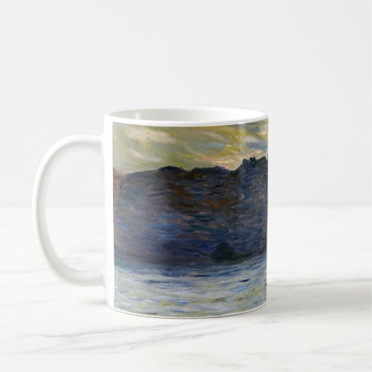 Monet - The Manneport, Cliff at Etretat, Sunset Kaffeetasse (Links)
